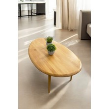 FawDecor Asimetrik Oval Masif Ahşap Orta Sehpa Modern Iskandinav Açık Meşe / Ceviz / Kestane / Antrasit Dekoratif Kahve Sehpası