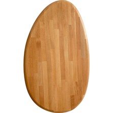 FawDecor Asimetrik Oval Masif Ahşap Orta Sehpa Modern Iskandinav Açık Meşe / Ceviz / Kestane / Antrasit Dekoratif Kahve Sehpası