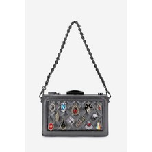 Valmenti Kadın Vegan Metalik Omuz Çanta 921 26905 Bn Canta SK24-25 Pewter