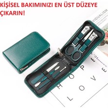 UmoTech Lüks Manikür ve Pedikür Seti - Paslanmaz Çelik Tırnak Makası - Cımbız - Tırnak Törpüsü ve Çanta - 6 Parça