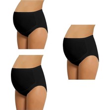 Bluence Kadın 3'lü Paket Pamuklu Rahat Büyüyen Anne Hamile Külotu