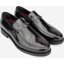 Valmenti Erkek  Deri Bordo Loafer Ayakkabı 183 29751 Erk Ayk Y24 Bordo Acma