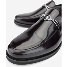 Valmenti Erkek  Deri Bordo Loafer Ayakkabı 183 29751 Erk Ayk Y24 Bordo Acma
