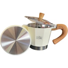 Grossberg Coffee Moka Pot 6 Cup Beyaz