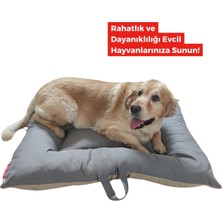 XPERMATE Comfort Köpek Minderi  Köpek Yatağı Kedi Yatağı Fermuarlı 70x90 Antrasit Bej