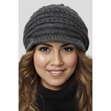 Tezzgelsin Kadın Siperli Astarlı Triko Örgü Bere