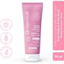 Organixlab Güneş Koruyucu Etkili Gözenek Karşıtı Yüz Kremi - Uva ve Uvb Etkili Spf 50 Güneş Kremi 75 ml