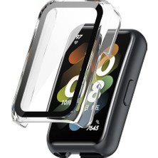 Habilis Xiaomi Mi Band 7 Pro Akıllı Bileklik Ile Birebir Tam Uyumlu Şeffaf ve Siyah Kasa Ekran Koruyucu