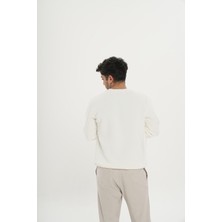 Safe Tasarım Unisex Pamuklu Içi Polarlı Bisiklet Yaka Sweatshirt