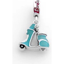 Zeyyn Silver 925 Ayar Gümüş Mavi Barbie Scooter Charm