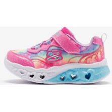 Skechers Flutter Heart Lights - Groovy Swirl Küçük Kız Çocuk Pembe Işıklı Spor Ayakkabı 303253N Hplv