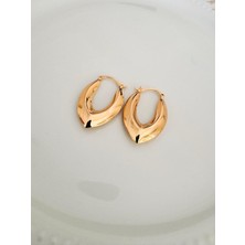 Devi Fashion Çelik Oval Halka Küpe