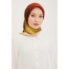 Armine Nostalji Şerit Desenli Tivil İpek Eşarp 8904 - 12