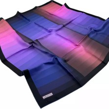 Armine Nostalji Şerit Desenli Tivil İpek Eşarp 8904 - 34