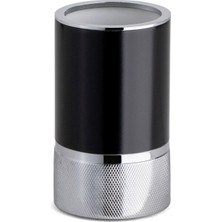 Tezgah Üstü Krom-Mat Siyah Diş Fırçalığı 102X60X60 Mm