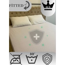 Roi Tekstil Sıvı Geçirmez Fitted Yatak Alezi Beyaz 160 x 200 cm
