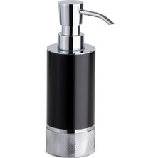 System Banyo Aksesuarları Tezgah Üstü Krom-Mat Siyah Sıvı Sabunluk 190X60X93 Mm