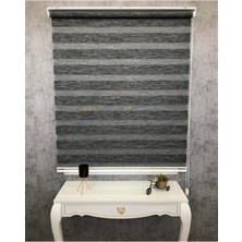 İREMKARAHOME Bambu Raks Koyu Gri Zebra Perde