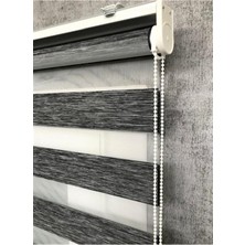 İREMKARAHOME Bambu Raks Koyu Gri Zebra Perde