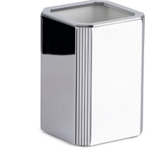 System Banyo Aksesuarları Tezgah Üstü Diş Fırçalığı Krom 102x70x70 mm