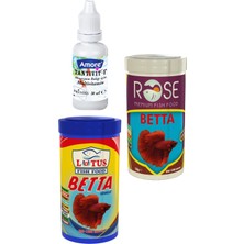 Lotus Betta Granulat 100 ml Rose 100 ml Beta Balığı Yemi Multivitamin 30 cc