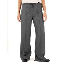 Portakal Esintisi Bol Kesim Önden Dikişli Beli Lastikli Premium Kadın Pantolon