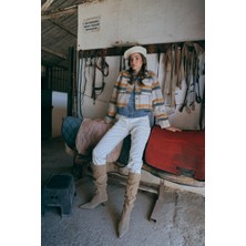 Kadın Marla Taş Renkli Yüksek Bel Slouchy Pantolon