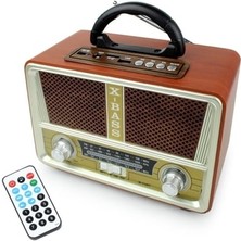 Knstar M-112BT Nostaljik Ahşap Retro Radyo Bluetooth Fm-Sd-Aux-Us