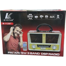 Knstar M-112BT Nostaljik Ahşap Retro Radyo Bluetooth Fm-Sd-Aux-Us