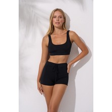 Pierre Cardin Şortlu Toparlayıcı Bra Bikini Takım Siyah 241247