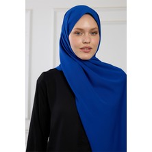 PURE SCARFS Medine Ipeği Saks Mavisi Şal