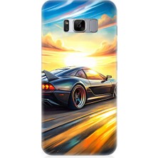 Teknomeg Samsung Galaxy S8 Edge Uyumlu Hızlı Araba  Desenli Silikon Kılıf