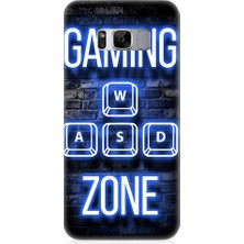 Teknomeg Samsung Galaxy S8 Uyumlu Gaming Zone  Desenli Silikon Kılıf