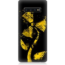 Teknomeg Samsung Galaxy S10 Uyumlu Rüzgar Gülü  Desenli Silikon Kılıf