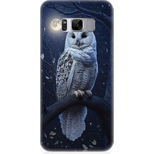 Teknomeg Samsung Galaxy S8 Uyumlu Ay Baykuşu  Desenli Silikon Kılıf