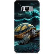 Teknomeg Samsung Galaxy S8 Uyumlu Deniz Kaplumbağası  Desenli Silikon Kılıf