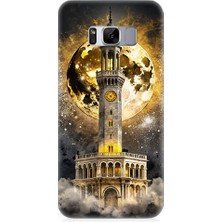 Teknomeg Samsung Galaxy S8 Edge Uyumlu Saat Kulesi  Desenli Silikon Kılıf