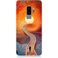 Teknomeg Samsung Galaxy S9 Plus Uyumlu Işıklı Yol  Desenli Silikon Kılıf
