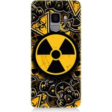 Teknomeg Samsung Galaxy S9 Uyumlu Nükleer Sembol  Desenli Silikon Kılıf