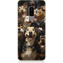 Teknomeg Samsung Galaxy S9 Plus Uyumlu Köpek Ailesi  Desenli Silikon Kılıf