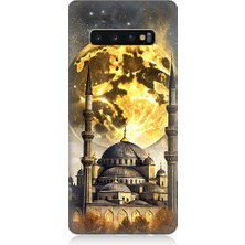 Teknomeg Samsung Galaxy S10 Uyumlu Uzay Posterleri  Desenli Silikon Kılıf