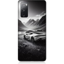 Teknomeg Samsung Galaxy S20 Fe Uyumlu Dağ Yolunda Araba  Desenli Silikon Kılıf