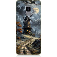 Teknomeg Samsung Galaxy S9 Uyumlu Yel Değirmeni  Desenli Silikon Kılıf