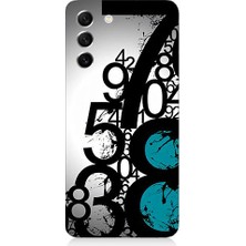 Teknomeg Samsung Galaxy S21 Fe Uyumlu Sayısal Karmaşa  Desenli Silikon Kılıf