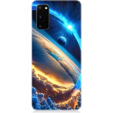 Teknomeg Samsung Galaxy S20 Plus Uyumlu Gezegen Halkası  Desenli Silikon Kılıf