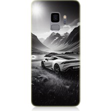 Samsung Galaxy S9 Uyumlu Dağ Yolunda Araba  Desenli Silikon Kılıf