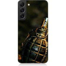 Teknomeg Samsung Galaxy S22 Plus Uyumlu El Bombası  Desenli Silikon Kılıf