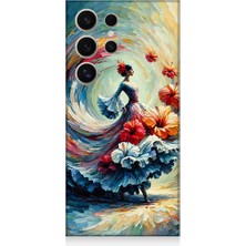 Teknomeg Samsung Galaxy S24 Ultra Uyumlu Dönen Dans  Desenli Silikon Kılıf