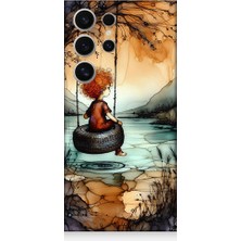 Teknomeg Samsung Galaxy S24 Ultra Uyumlu Yalnız Çocuk  Desenli Silikon Kılıf