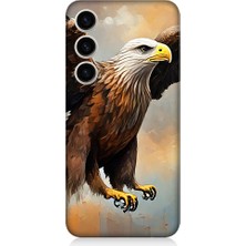 Teknomeg Samsung Galaxy S23 Uyumlu Kartal Uçuşu  Desenli Silikon Kılıf
